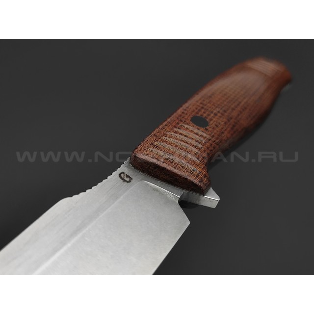 Егоров Г. М. нож Танто сталь K110 стоунвош, рукоять Micarta brown