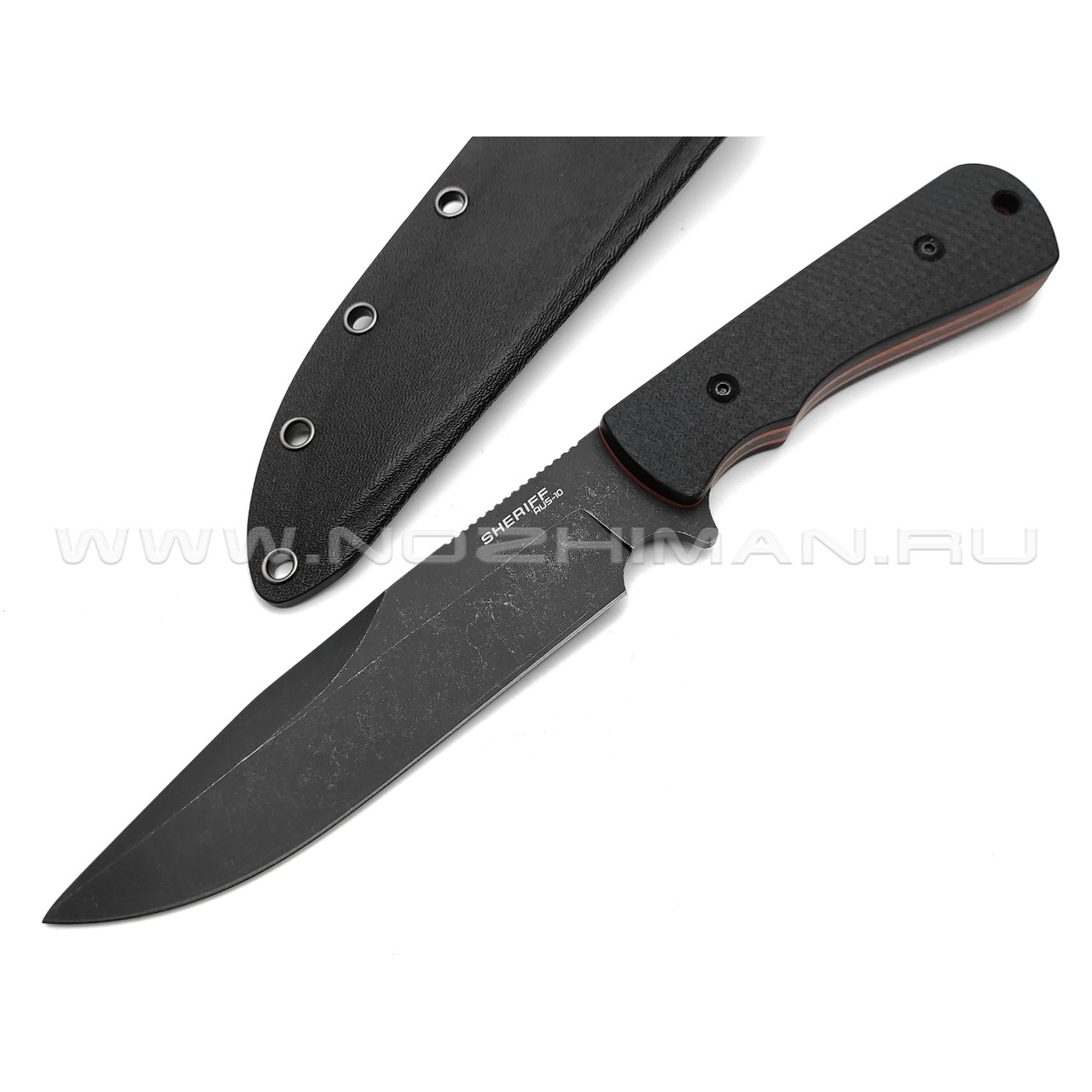 Special Knives нож Sheriff Black Edition сталь Aus-10 блэквош, рукоять G10 black & orange