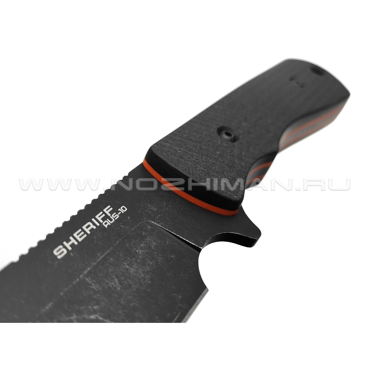 Special Knives нож Sheriff Black Edition сталь Aus-10 блэквош, рукоять G10 black & orange
