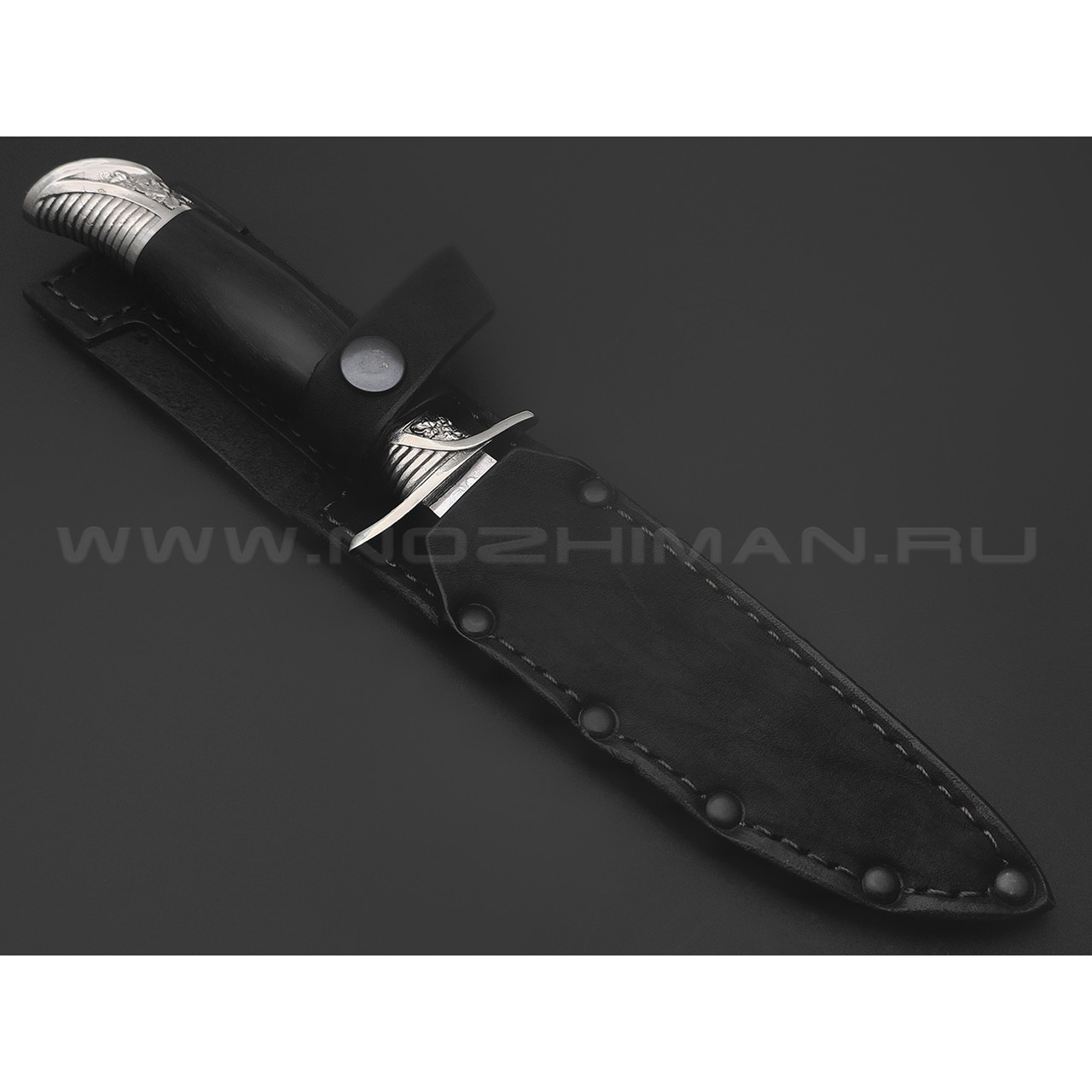 Нож "НКВД" сталь D2, рукоять дерево граб, мельхиор (Фурсач А. А.)