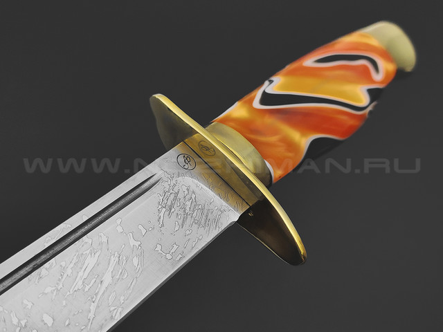 Нож разведчика "НР-40" сталь Х12МФ, рукоять акрил, латунь (Фурсач А. А.)