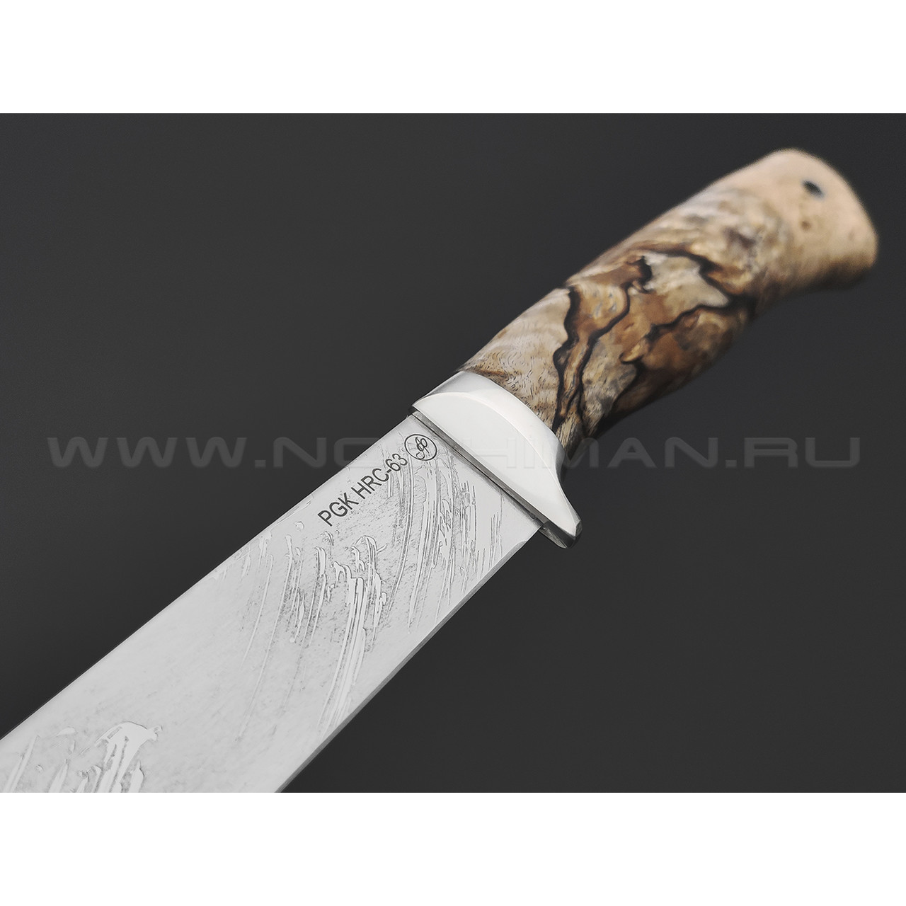 Филейный нож "Хозяюшка" сталь PGK, рукоять березовый сувель, мельхиор (Фурсач А. А.)