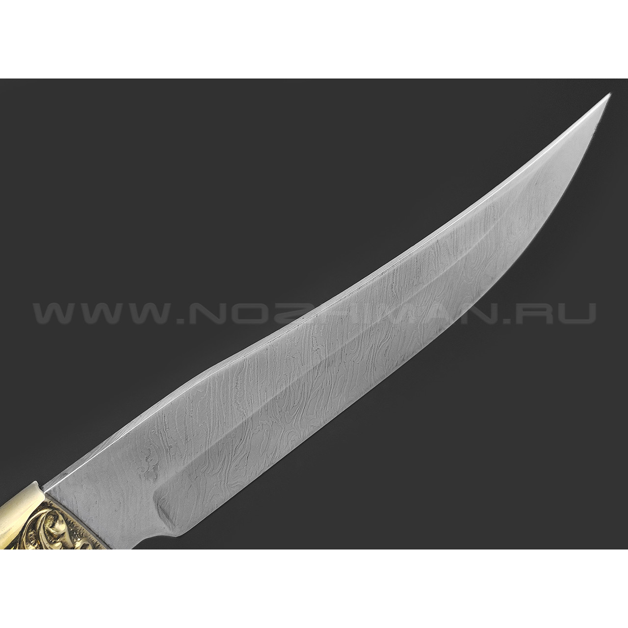 Фурсач А. А. нож Рыбак сталь Дамаск, рукоять Дерево падук, венге, латунь