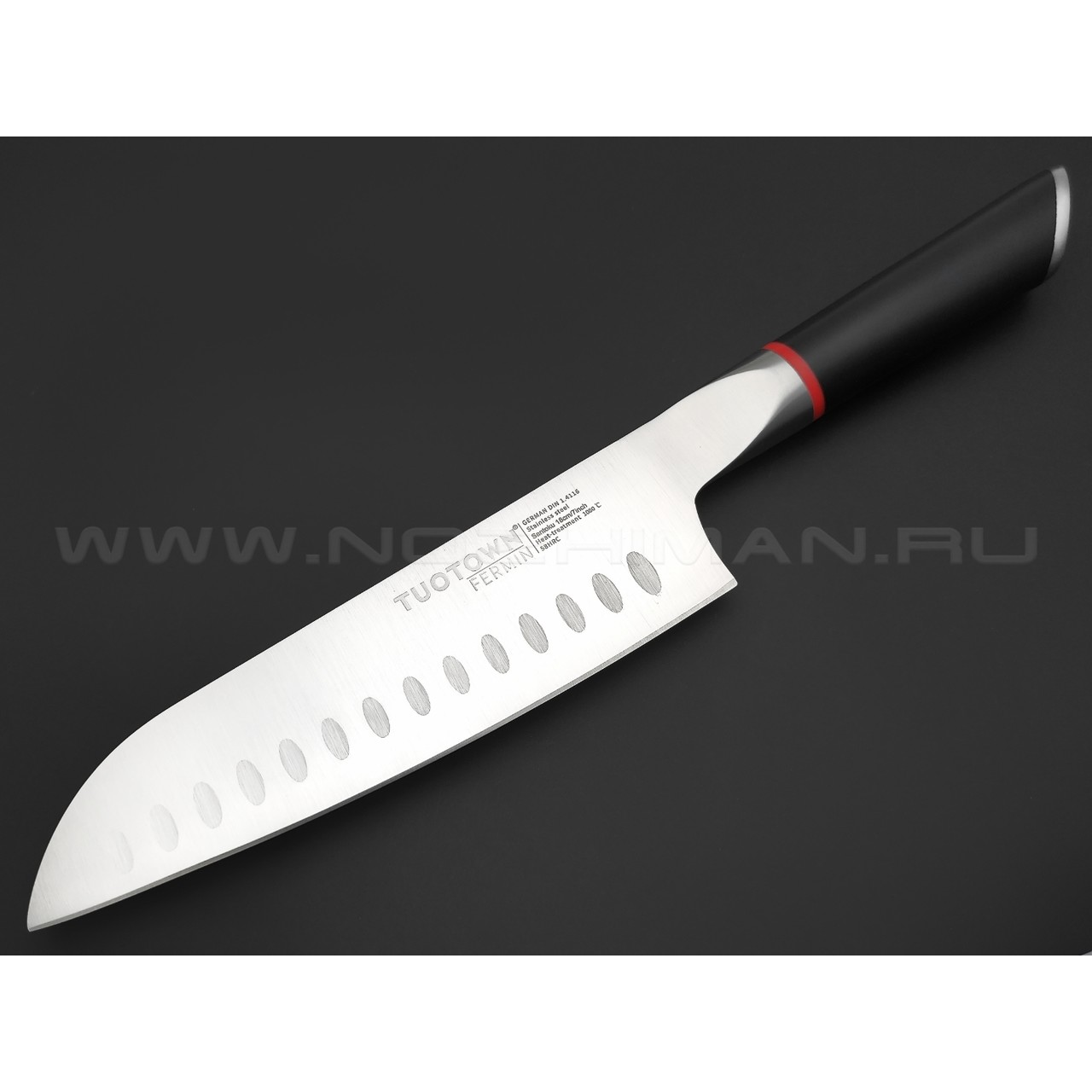 TuoTown Fermin Santoku 17 см 177008 сталь German 1.4116, рукоять ABS