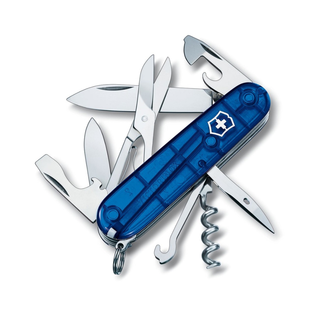 Швейцарский нож Victorinox 1.3703.T2 Climber Blue Transparent (14 функций)