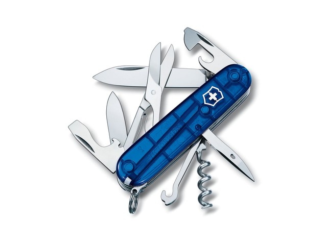 Швейцарский нож Victorinox 1.3703.T2 Climber Blue Transparent (14 функций)