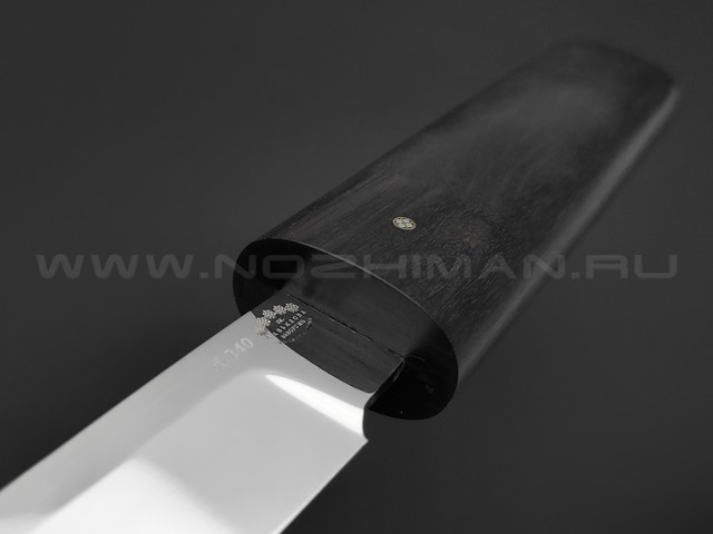 Товарищество Завьялова нож Лесник, сталь K340, рукоять Дерево граб, деревянные ножны