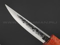 Товарищество Завьялова нож Якут-Ш, сталь K340, рукоять Карельская береза оранжевая, деревянные ножны