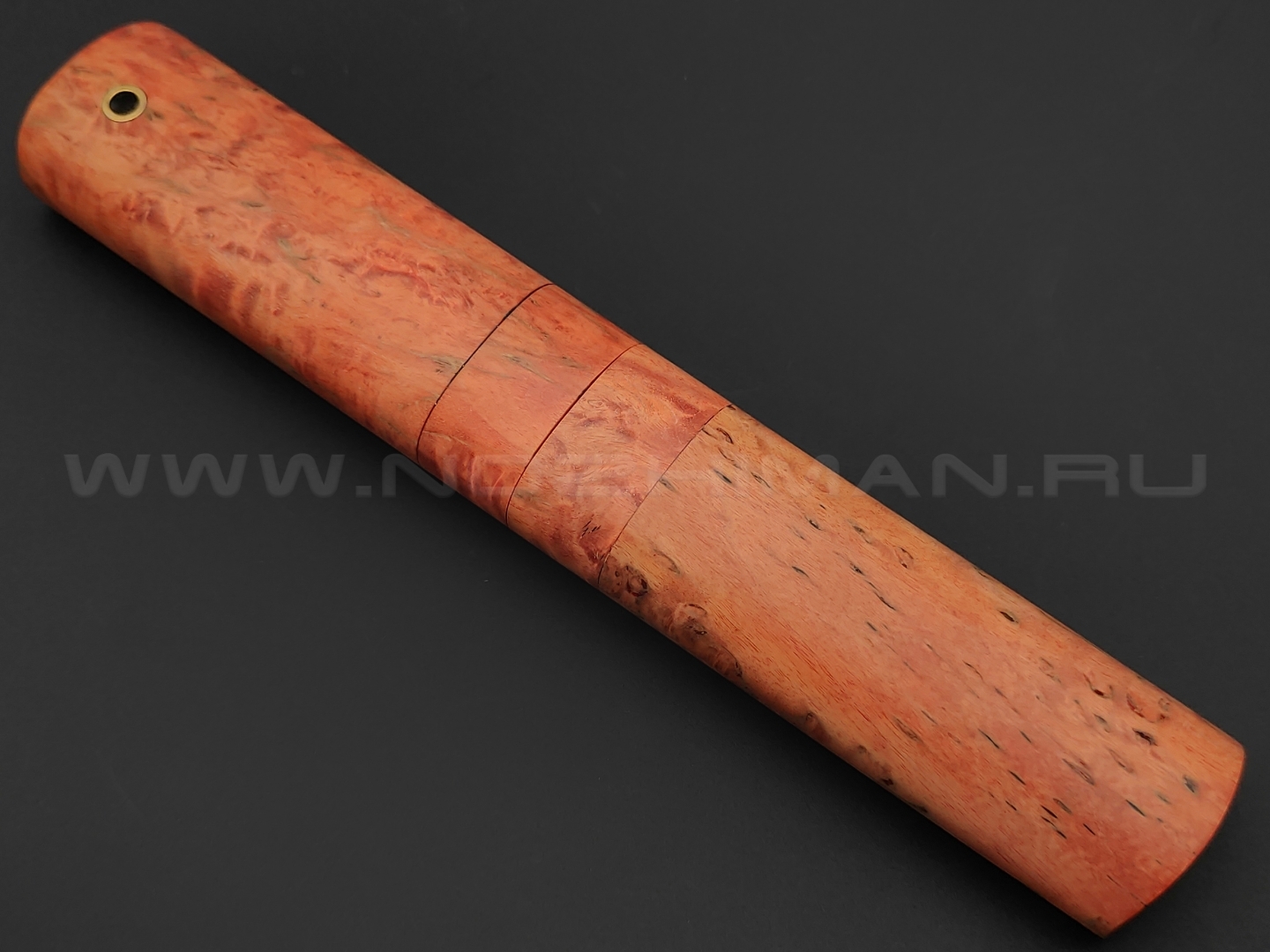 Товарищество Завьялова нож Якут-Ш, сталь K340, рукоять Карельская береза оранжевая, деревянные ножны
