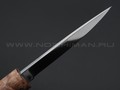 Товарищество Завьялова нож Макивара-М, сталь K340, рукоять Карельская береза, деревянные ножны