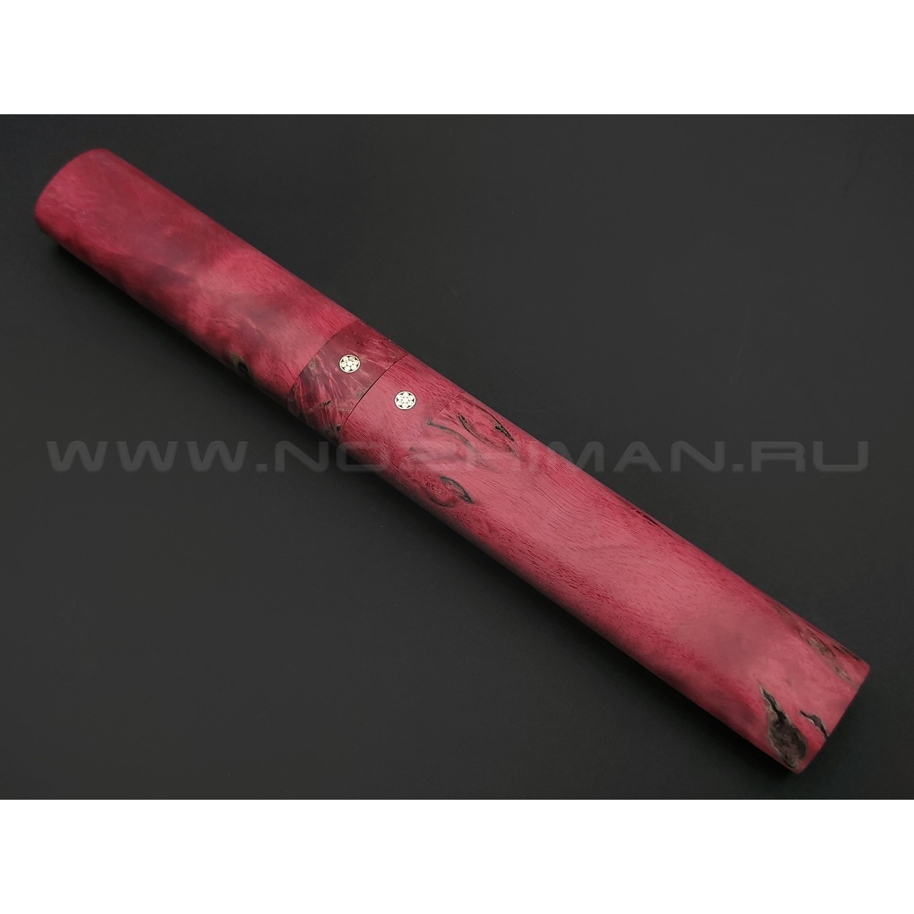Товарищество Завьялова нож Макивара-М, сталь K340, рукоять Стаб. дерево красное, деревянные ножны