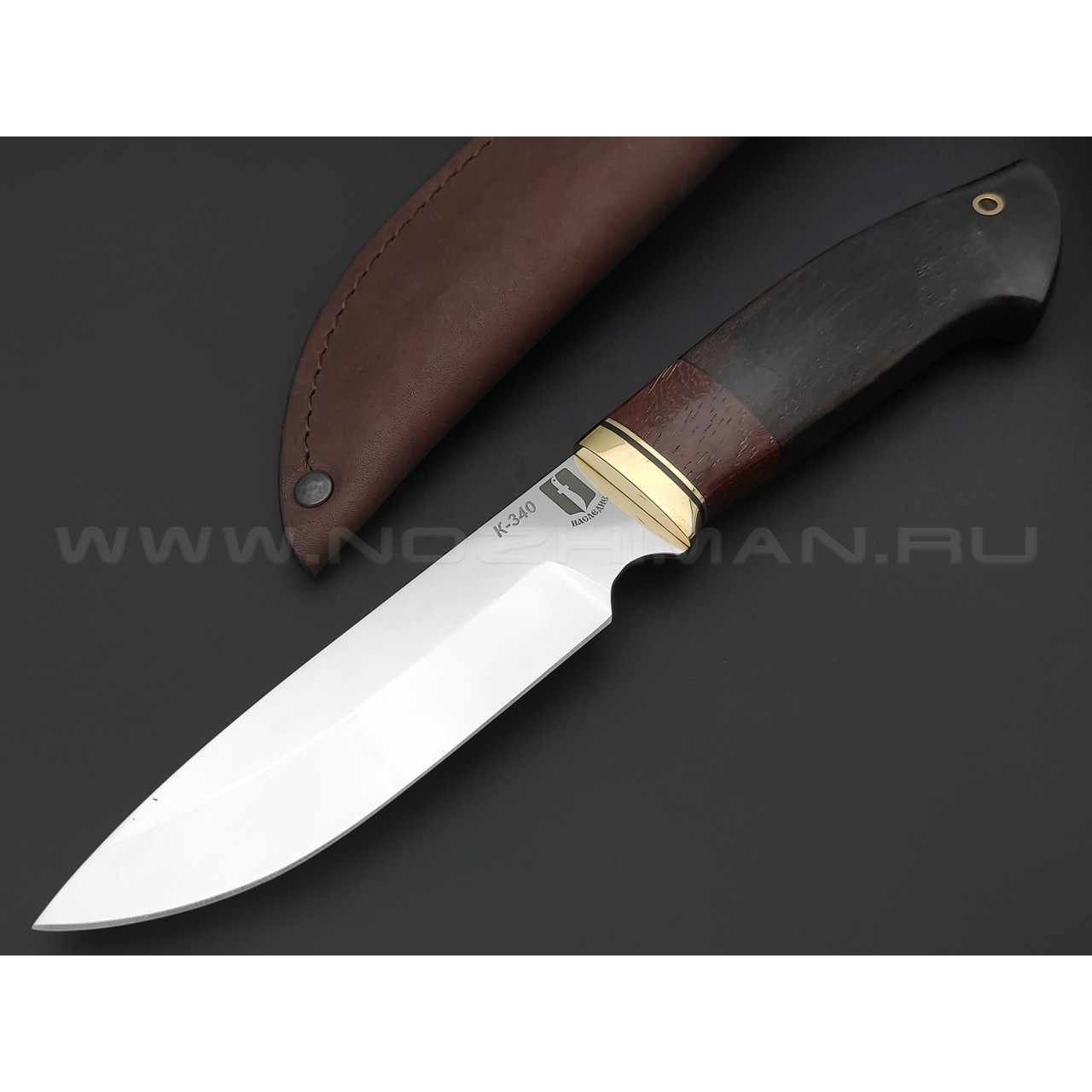 Товарищество Завьялова нож Капитан сталь K340, рукоять Дерево граб, падук, латунь