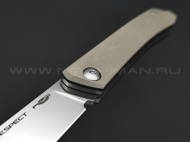 N.C.Custom нож Respect сталь Aus-10, рукоять G10 Tan