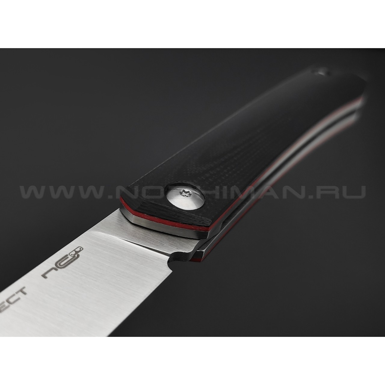 N.C.Custom нож Respect сталь Aus-10, рукоять G10 Black & Red