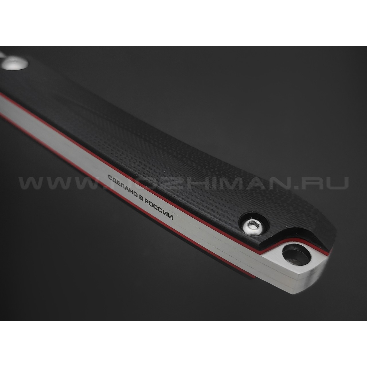 N.C.Custom нож Respect сталь Aus-10, рукоять G10 Black & Red