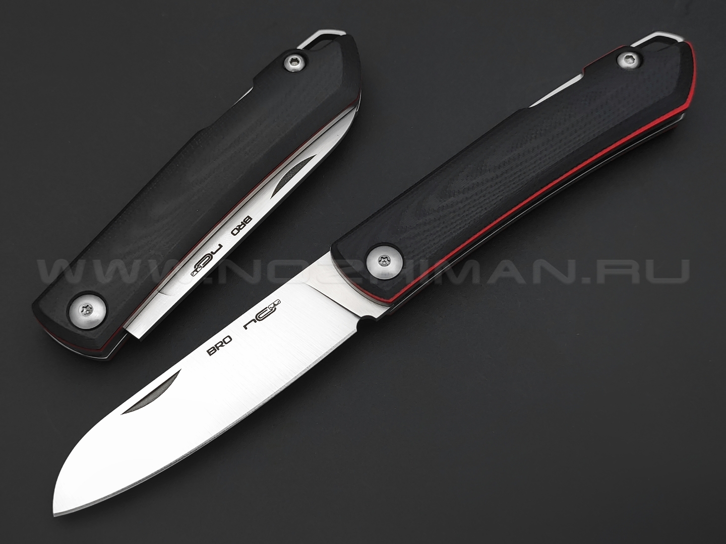 N.C.Custom нож Bro сталь Aus-10, рукоять G10 black