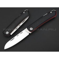 N.C.Custom нож Bro сталь Aus-10, рукоять G10 чёрный с красным