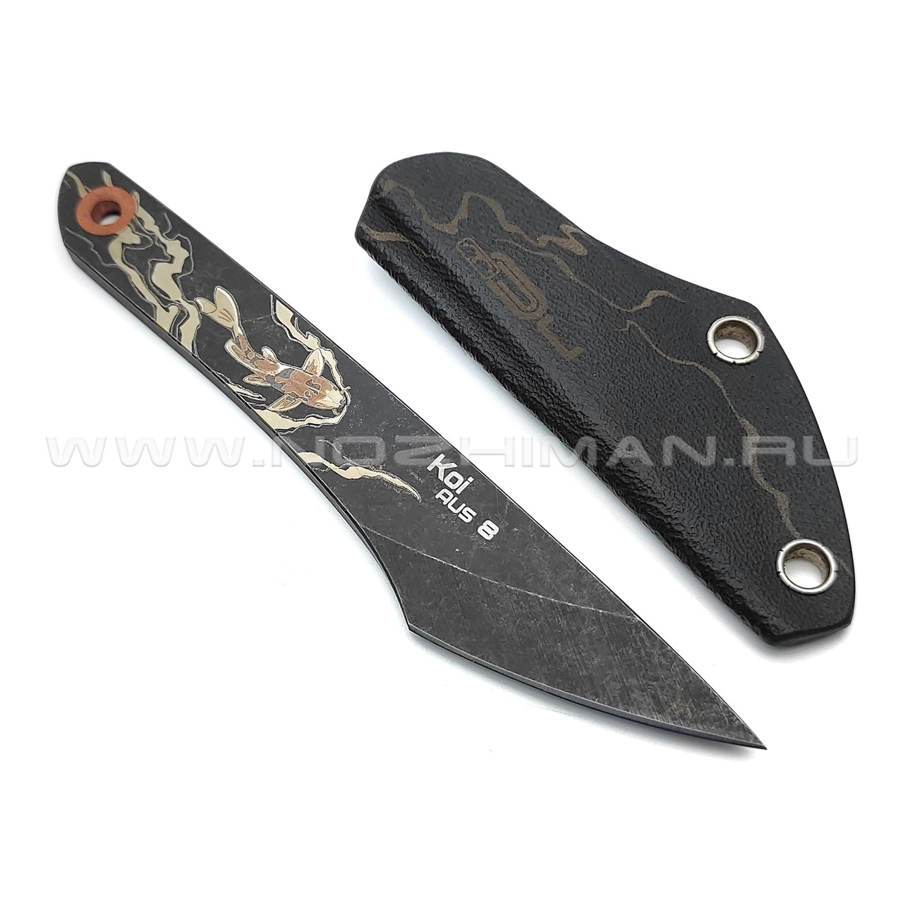 N.C.Custom киридаши KOI сталь Aus-8 блэквош
