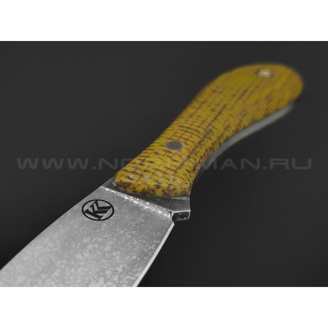 Кирилл Козлов нож Лаурус Мини сталь VG-10, рукоять Micarta jute yellow