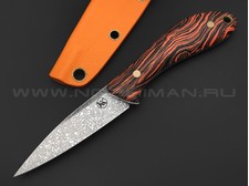 Кирилл Козлов нож Хэнди сталь VG-10, рукоять Micarta chaotic orange & black