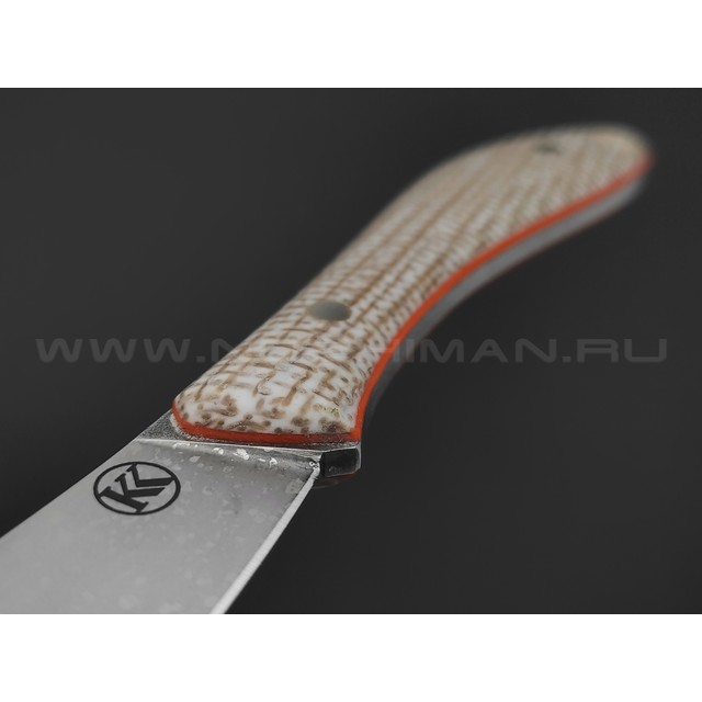Кирилл Козлов нож Птичий Скальпель сталь VG-10, рукоять Micarta jute white