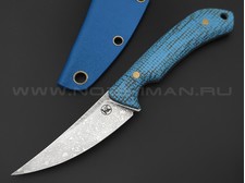 Кирилл Козлов нож Перс-2 сталь VG-10, рукоять Micarta jute blue