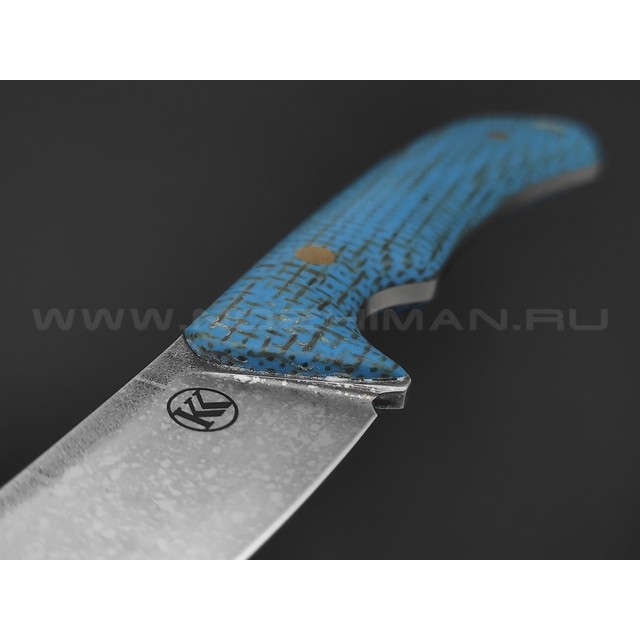 Кирилл Козлов нож Перс-2 сталь VG-10, рукоять Micarta jute blue
