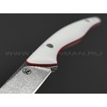 Кирилл Козлов нож Минога сталь Lomax PM, рукоять G10 white