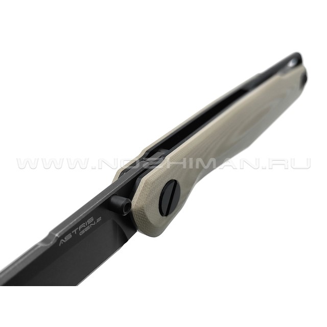 Mr.Blade нож Astris Gen.2 сталь D2 блэквош, рукоять G10 tan
