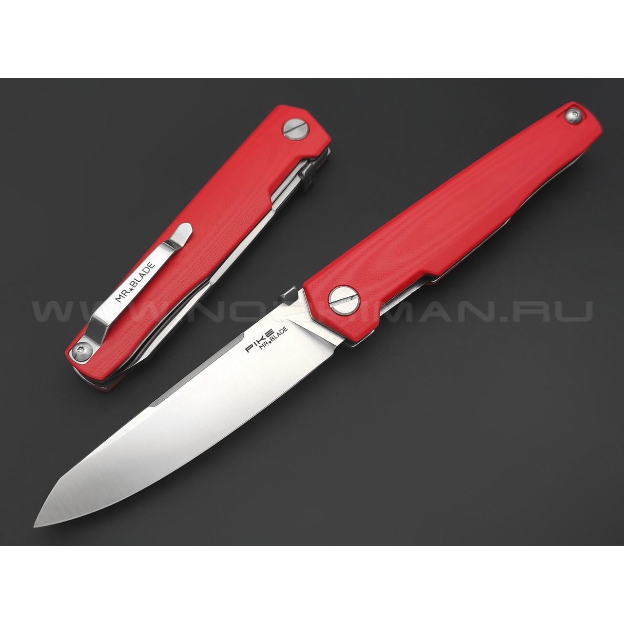 Mr.Blade нож Pike сталь D2 satin, рукоять G10 red