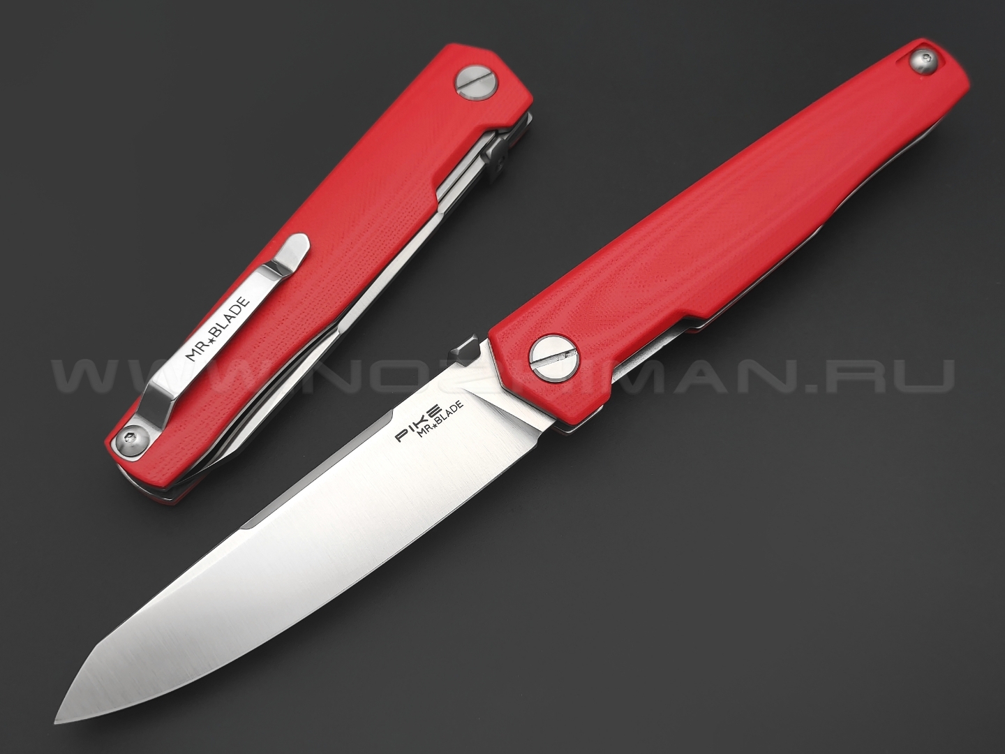 Mr.Blade нож Pike сталь D2 satin, рукоять G10 red