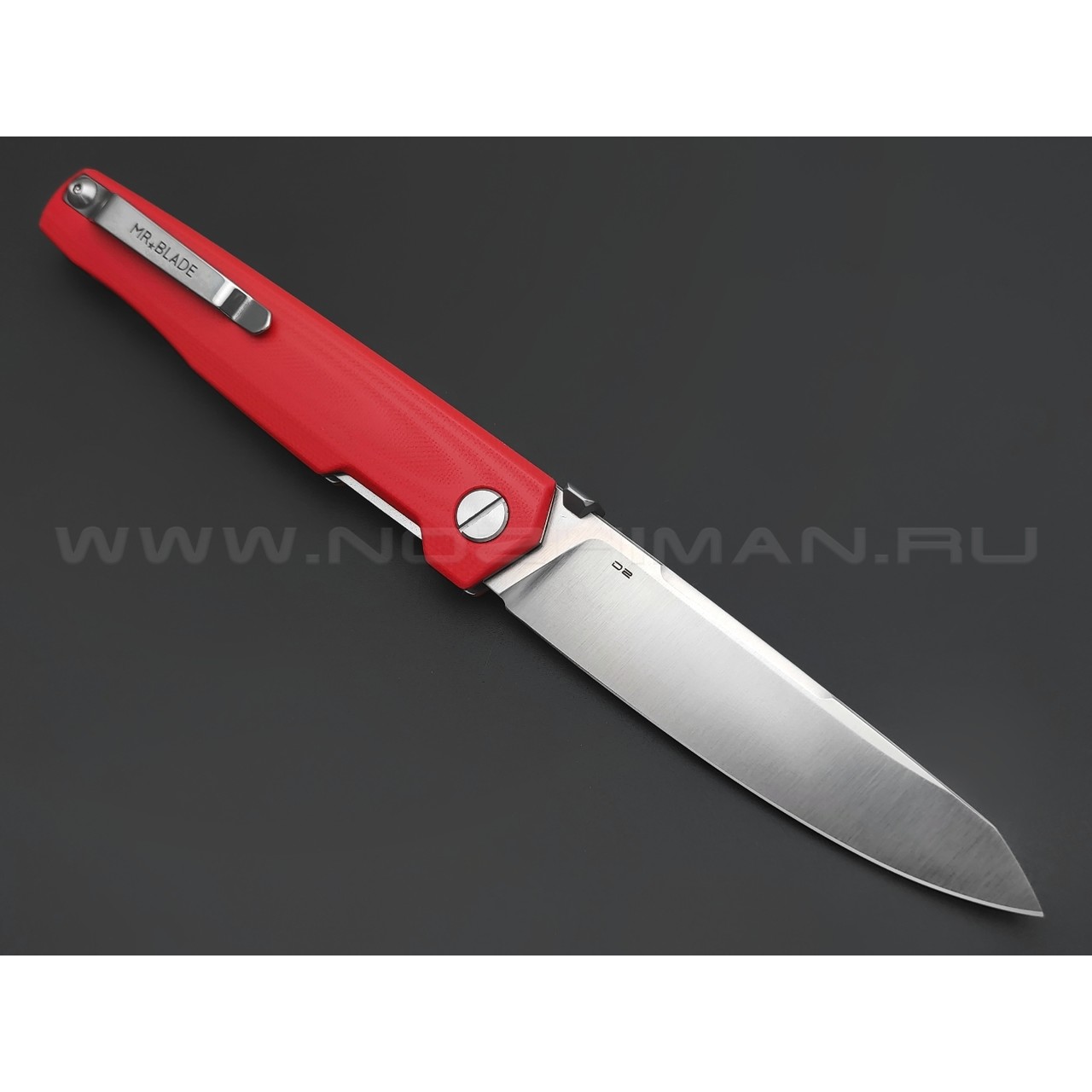 Mr.Blade нож Pike сталь D2 satin, рукоять G10 red