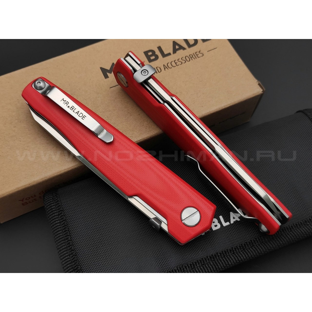 Mr.Blade нож Pike сталь D2 satin, рукоять G10 red