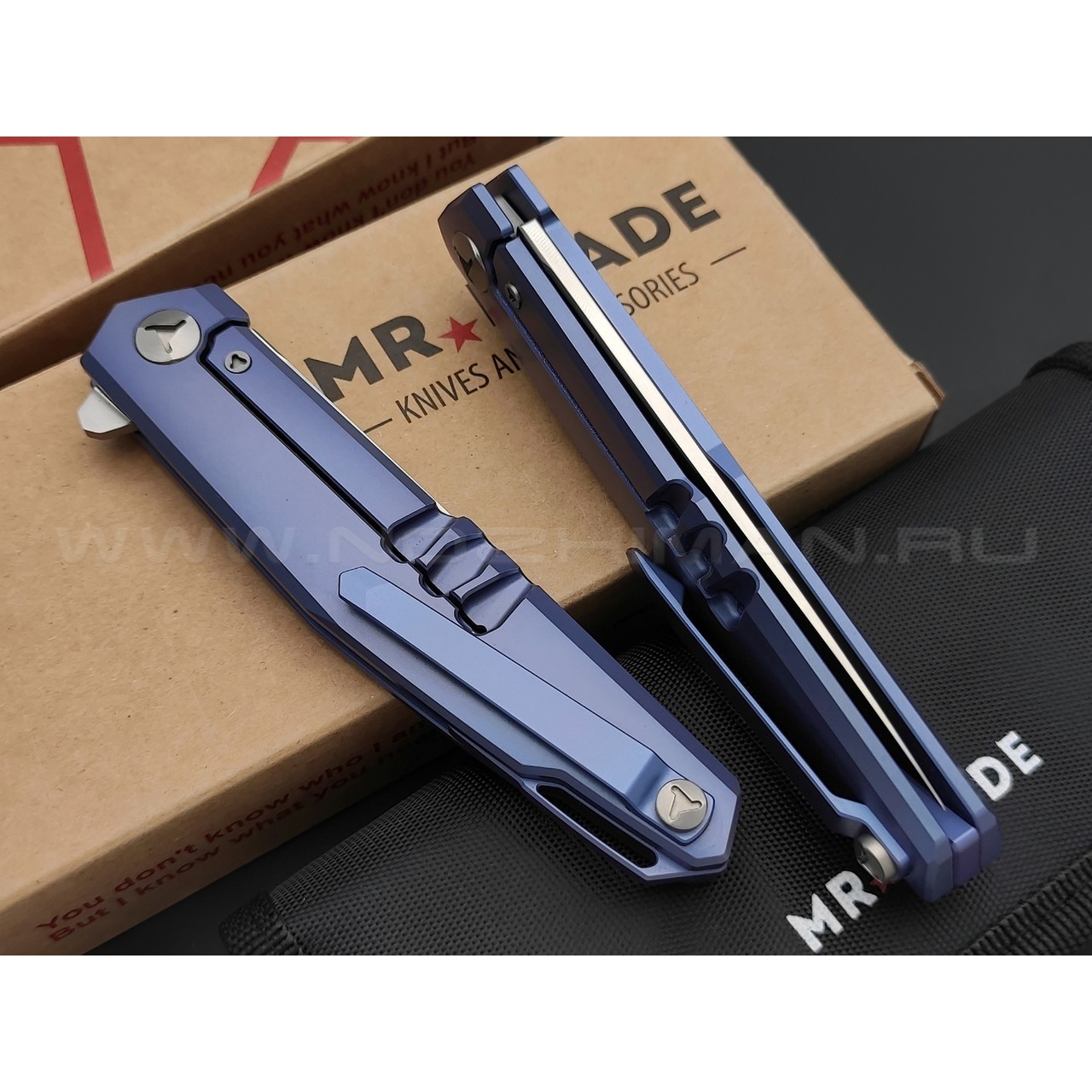 Mr.Blade нож Lance сталь M390, рукоять Titanium Blue