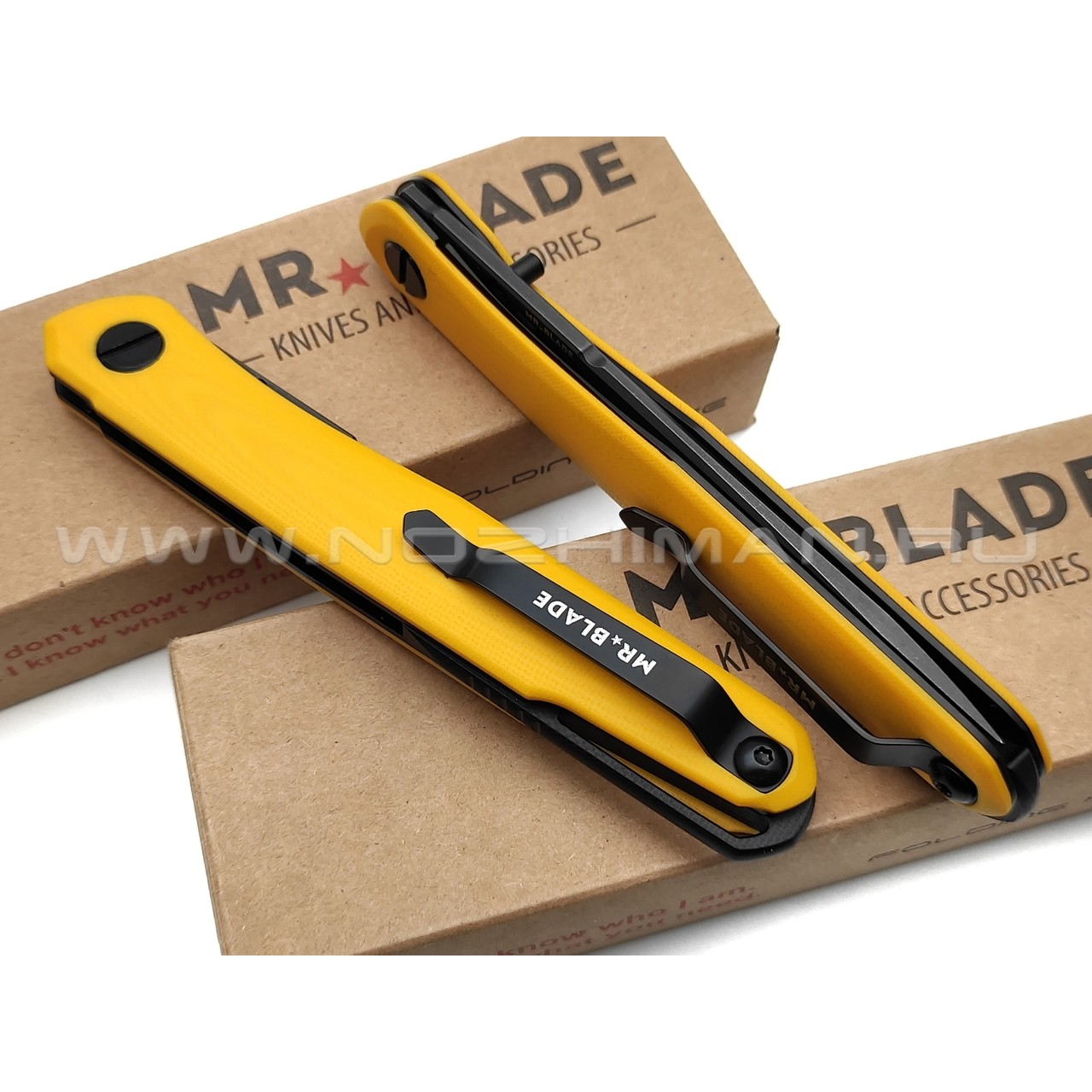 Mr.Blade нож Astris сталь D2 блэквош, рукоять G10 yellow
