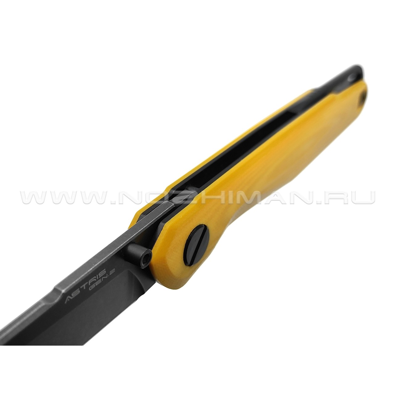 Mr.Blade нож Astris сталь D2 блэквош, рукоять G10 yellow