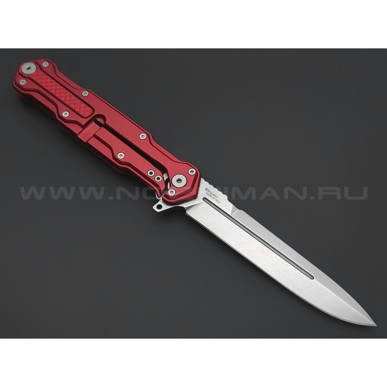 Mr.Blade нож Cosmo сталь Sleipner стоунвош, рукоять Aluminum Ergal Red