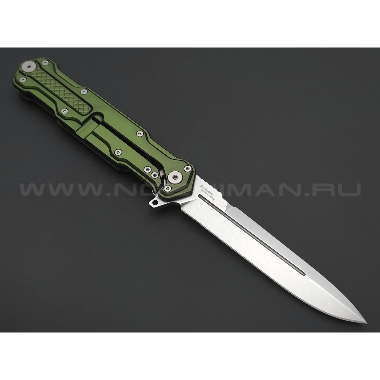 Mr.Blade нож Cosmo сталь Sleipner стоунвош, рукоять Aluminum Ergal Green