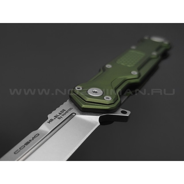 Mr.Blade нож Cosmo сталь Sleipner стоунвош, рукоять Aluminum Ergal Green