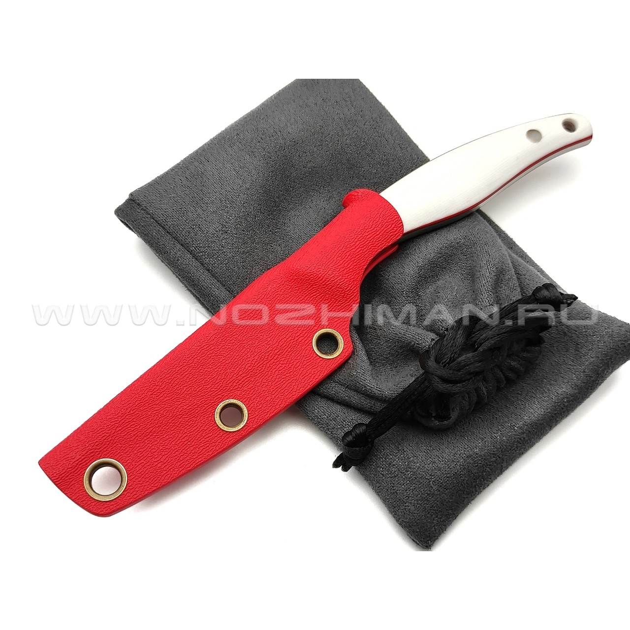 Кирилл Козлов нож Минога сталь Lomax PM, рукоять G10 white