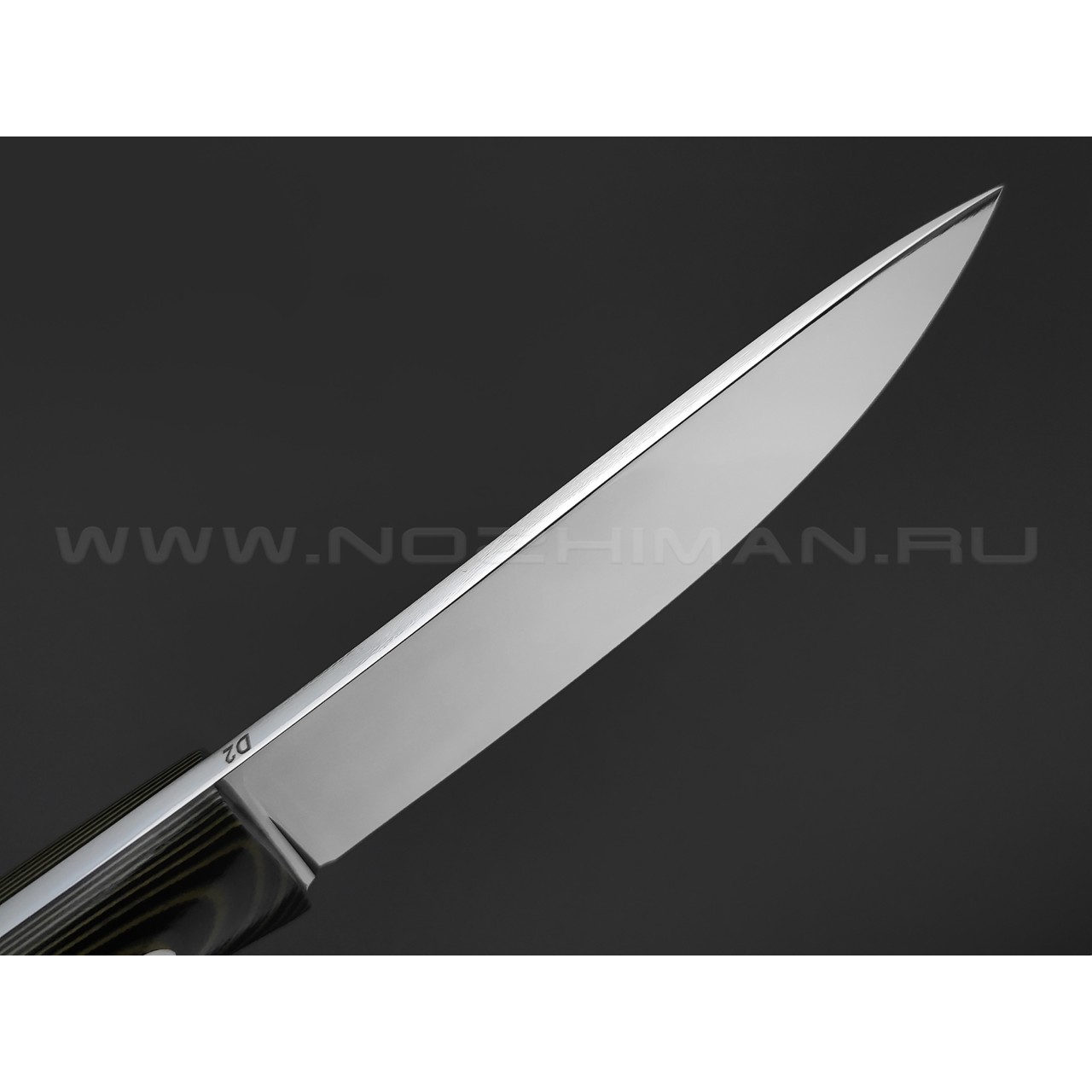 Кузница Ковчег нож Скинер сталь D2, рукоять G10 black & yellow