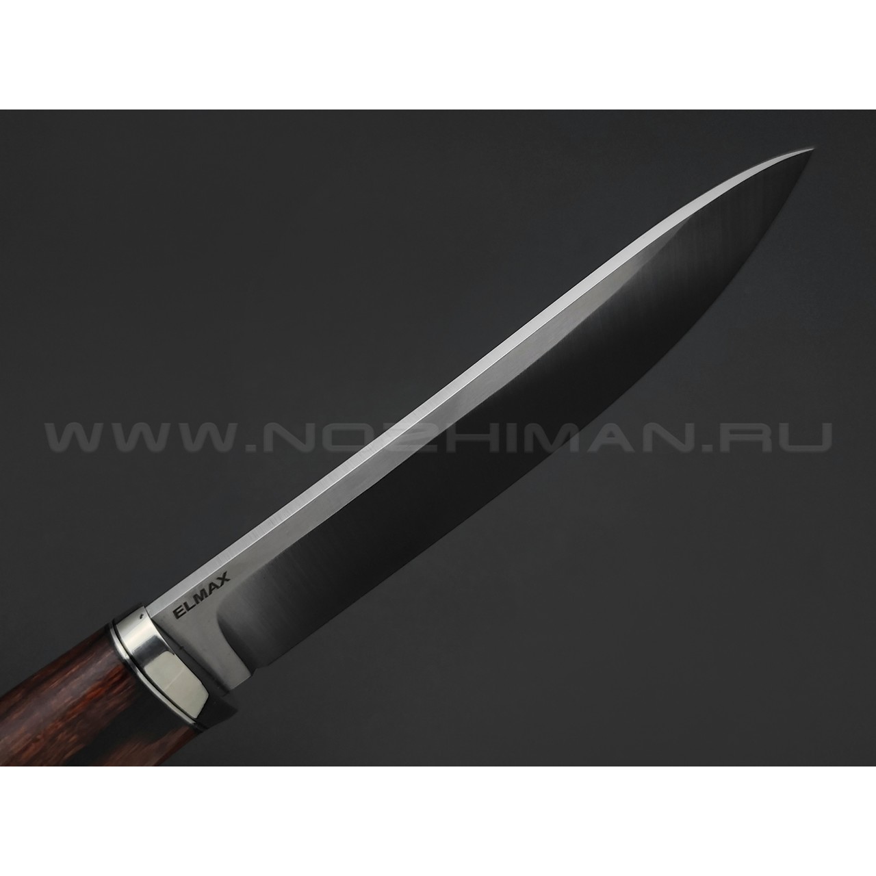 Кузница Ковчег нож Таежный сталь Elmax, рукоять Айронвуд, мельхиор