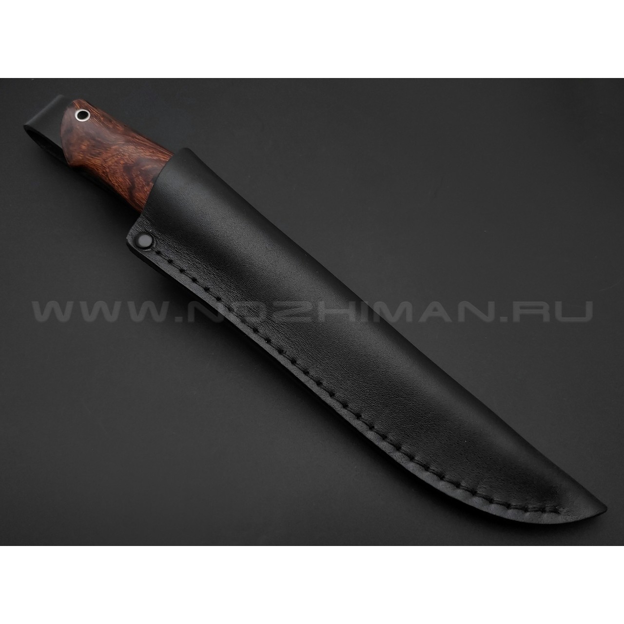 Кузница Ковчег нож Таежный сталь Elmax, рукоять Айронвуд, мельхиор
