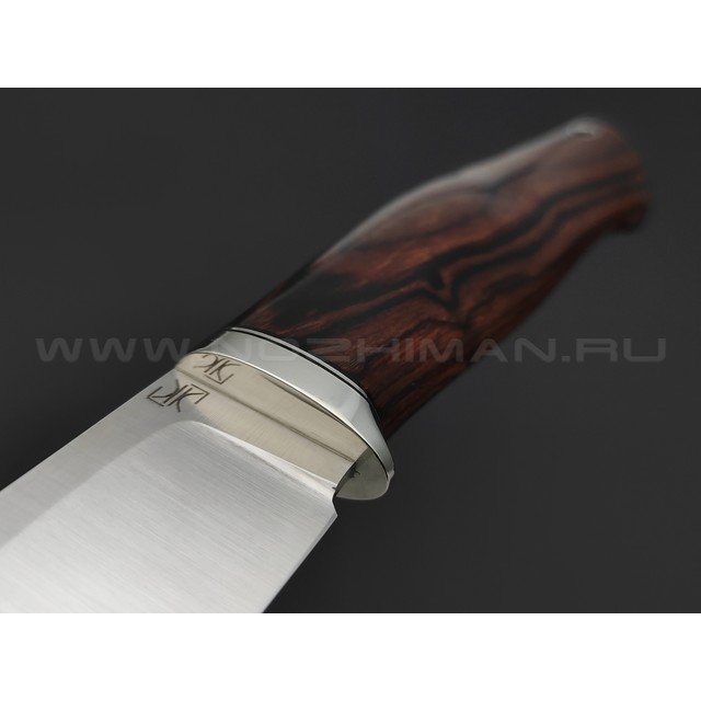 Кузница Ковчег нож Таежный сталь Elmax, рукоять Айронвуд, мельхиор