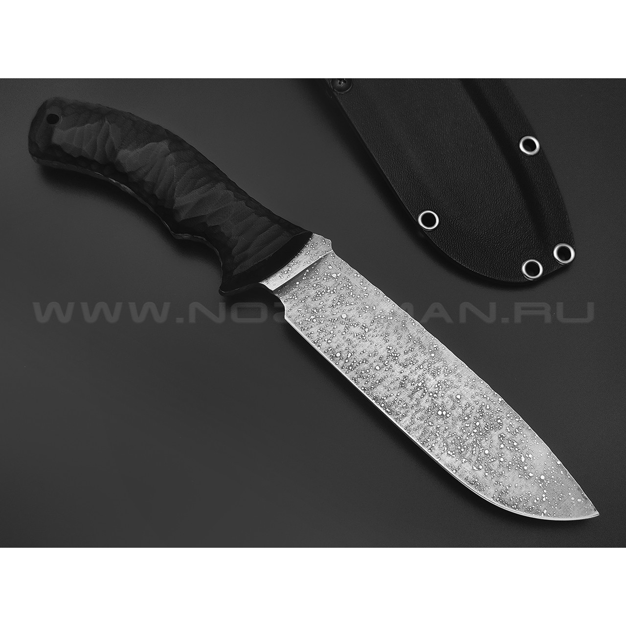 Волчий Век нож Команданте Custom сталь 95Х18 WA травление, рукоять G10 black