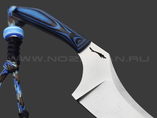 Волчий Век нож ПЕРСик Tactical сталь Cronidur 30 WA satin, рукоять G10 black & blue