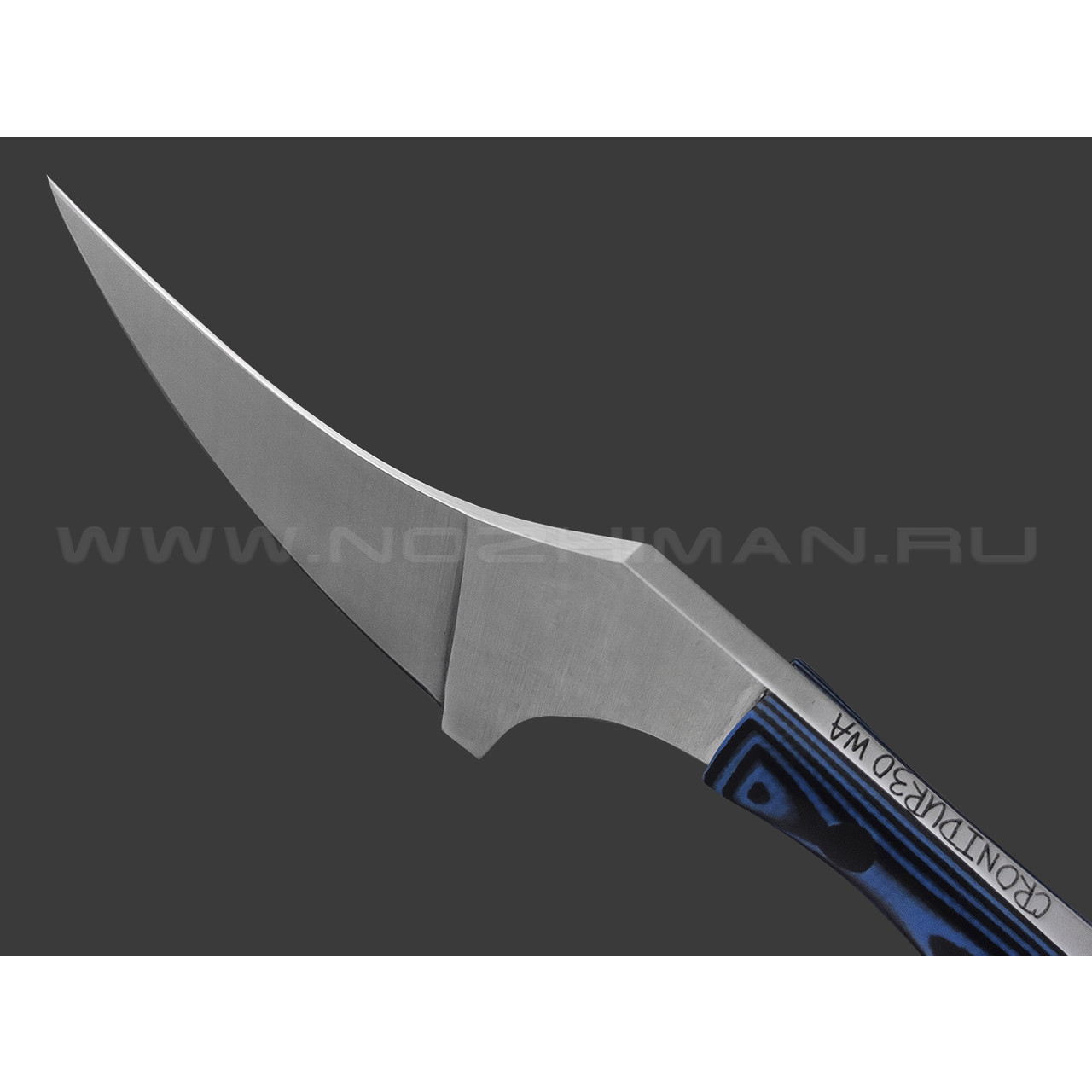 Волчий Век нож ПЕРСик Tactical сталь Cronidur 30 WA satin, рукоять G10 black & blue