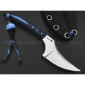 Волчий Век нож ПЕРСик Tactical сталь Cronidur 30 WA satin, рукоять G10 black & blue