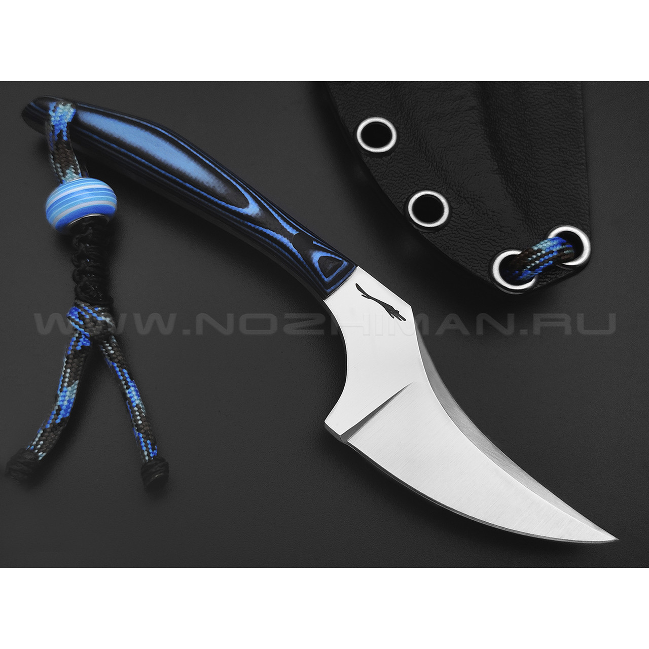 Волчий Век нож ПЕРСик Tactical сталь Cronidur 30 WA satin, рукоять G10 black & blue