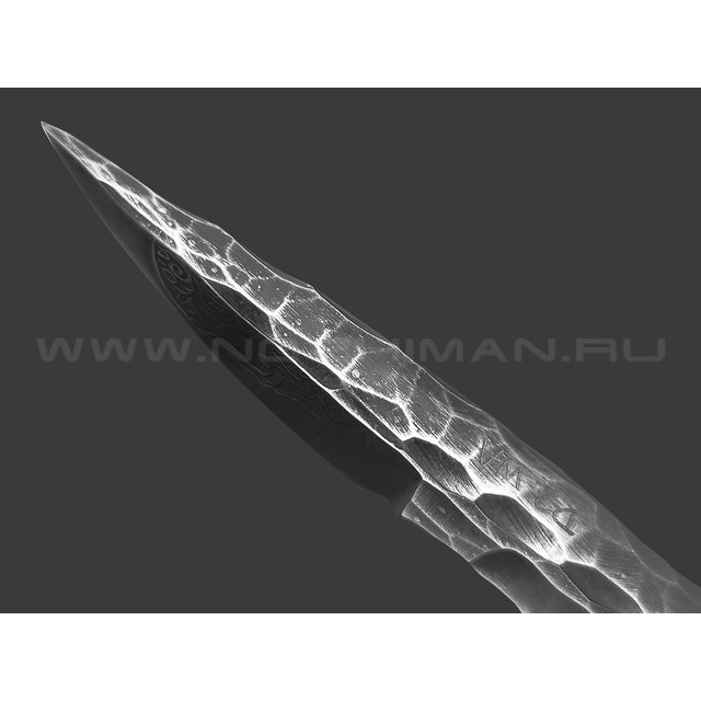 Волчий Век скелетный нож Мини МасичЬка сталь D2 WA травление, рукоять сталь 9.6 мм